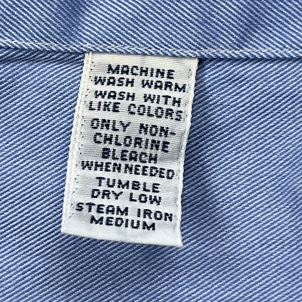Ralph Lauren Dress Shirt Men's 3LT Blue Solid Woven Performance Button Up Pocket